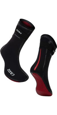 2024 Zone3 Neopreno Calor- Tech Warmth Socks Na18uhts101 - Negro / Rojo